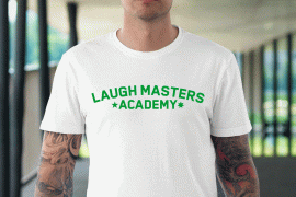 Laugh Masters Academy / LMA "Uni" T-Shirt (Men's) The Home of Improv and Sketch Comedy in Australia