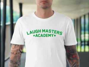 Laugh Masters Academy / LMA "Uni" T-Shirt (Men's) The Home of Improv and Sketch Comedy in Australia