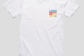 Laugh Masters Academy / LMA "Chesty Patch" T-Shirt (Men's) The Home of Improv and Sketch Comedy in Australia