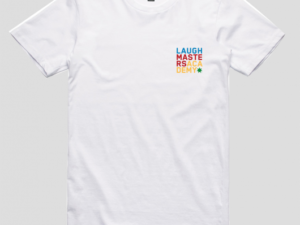 Laugh Masters Academy / LMA "Chesty Patch" T-Shirt (Men's) The Home of Improv and Sketch Comedy in Australia