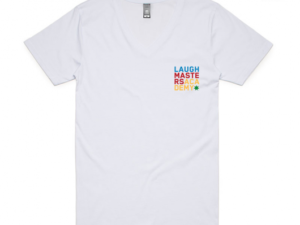 Laugh Masters Academy / LMA "Patch" T-Shirt (Women's) The Home of Improv and Sketch Comedy in Australia